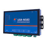 USR-N5808 8 RS485 Ports Serial Ethernet Converters Support RS485 Communication Indicator Lights (TX/RX) with Two Ethernet Port