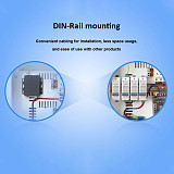 USR-DR502-E 9-36V Wide Range Cost-effective DIN-Rail 4G LTE Cat 1 Modem Support RS485 Serial Port Built-in 35 mm DIN Rail Seat
