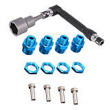 FEICHAO 17mm Wheel HEX Nuts Sleeve Wrench Tools with 12mm to 17mm Wheel Hex Conversion Adapter for Traxxas RC Car Truck Parts