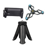 FEICHAO Handheld Gimbal Stabilizer Holder Stand Foldable Tripod with Damping Shock Absorber Mount + Phone Clamp for Osmo Pocket