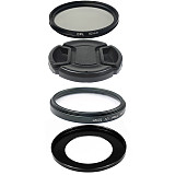 BGNing Aluminum Alloy Mount to 52mm Standard Filter Wide-angle Macro CPL Lens Adapter Ring with UV CPL Starlight Filter for Sony ZV1