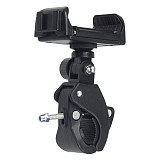 FEICHAO Mobile Phone Clip 2in1 Bike Handbar Clamp Mic Stand Mount 17-35mm Motorcycle Bar Bracket for 4.7-6.0  iPhone Samsung Tablet iPad
