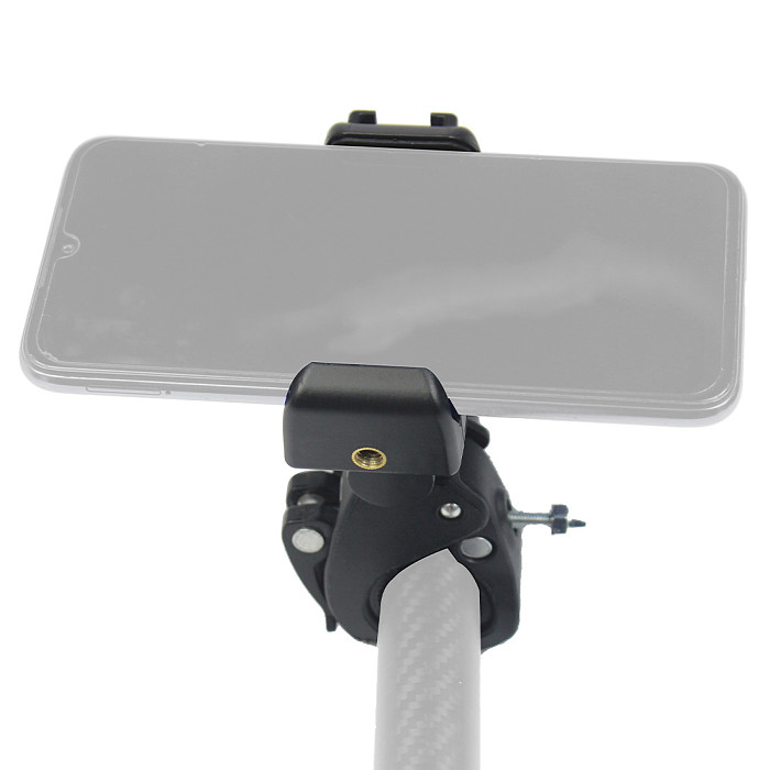 FEICHAO Mobile Phone Clip 2in1 Bike Handbar Clamp Mic Stand Mount 17-35mm Motorcycle Bar Bracket for 4.7-6.0  iPhone Samsung Tablet iPad