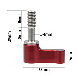BGNING Stainless Steel 304 Hand-tightening Screw L-shaped Hexagonal Adjustable M5*17mm Locking Thread Knob for Action Video SLR Cameras