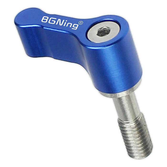 BGNING Stainless Steel 304 Hand-tightening Screw L-shaped Hexagonal Adjustable M5*17mm Locking Thread Knob for Action Video SLR Cameras