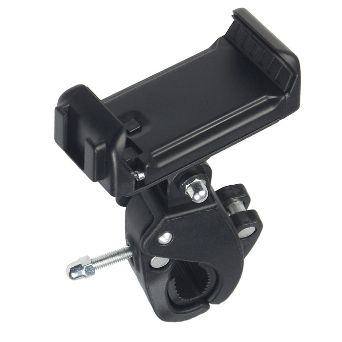 FEICHAO Mobile Phone Clip 2in1 Bike Handbar Clamp Mic Stand Mount 17-35mm Motorcycle Bar Bracket for 4.7-6.0  iPhone Samsung Tablet iPad