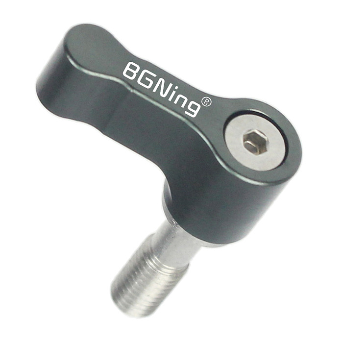 BGNING Stainless Steel 304 Hand-tightening Screw L-shaped Hexagonal Adjustable M5*17mm Locking Thread Knob for Action Video SLR Cameras
