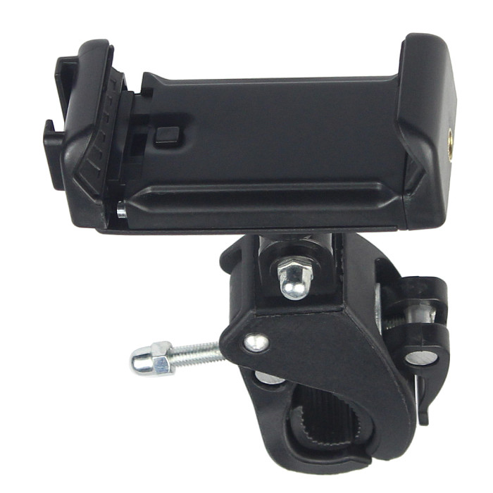 FEICHAO Mobile Phone Clip 2in1 Bike Handbar Clamp Mic Stand Mount 17-35mm Motorcycle Bar Bracket for 4.7-6.0  iPhone Samsung Tablet iPad