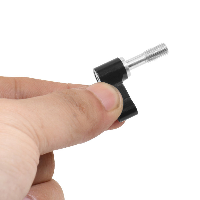 BGNING Stainless Steel 304 Hand-tightening Screw L-shaped Hexagonal Adjustable M5*17mm Locking Thread Knob for Action Video SLR Cameras