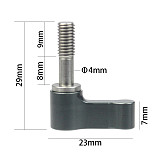 BGNING Stainless Steel 304 Hand-tightening Screw L-shaped Hexagonal Adjustable M5*17mm Locking Thread Knob for Action Video SLR Cameras