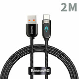 Baseus 5A USB to Type-C Charger Cable Fast Charge Voltage LED Display Data Cord New