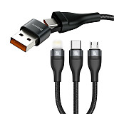 Baseus PD100W 5 in 1 Micro USB Type-C Charger Cable Fast Charging Lead Data Cord New