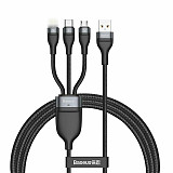 Baseus New 3 in 1 USB to Type-C Micro-USB Data Cord Fast Charging Lead for iPhone