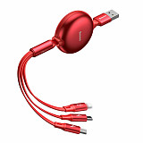 Baseus Little Octopus 3-in-1 Adjustable Quick Charge Cable Suitable for iP/Micro/Type-C New