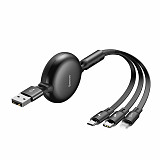 Baseus Little Octopus 3-in-1 Adjustable Quick Charge Cable Suitable for iP/Micro/Type-C New