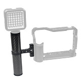 Feichao Camera Top Handle Grip Carbon Fiber & Aluminum Alloy 90 Rotatable Side Handgrip Cold Shoe Mount 1/4  3/8  for DSLR Smartphone Cage Monitor Lights Camcorder Stabilizing Accessories