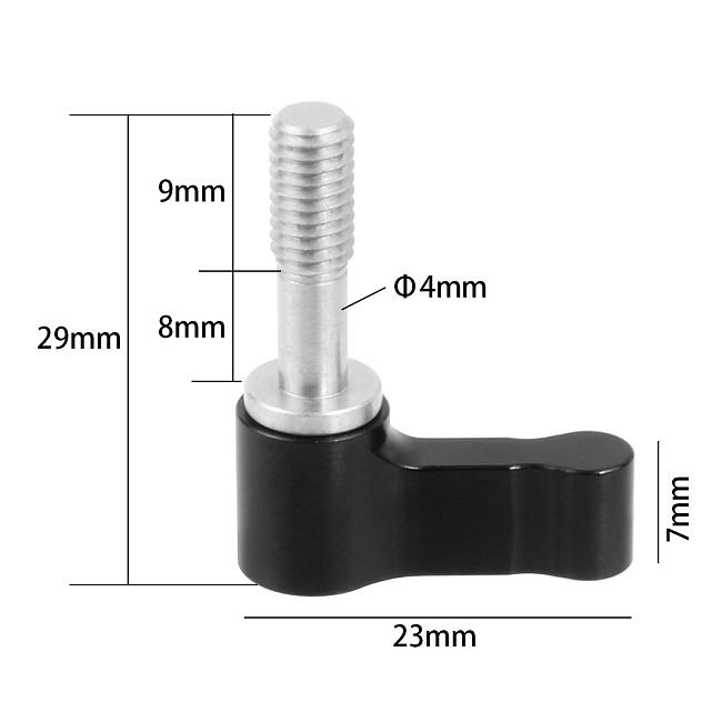 BGNing 2Pcs Knob Screw with M5 Male Threading Rotating Adjustable Thumb Lever Screw 17mm Length CNC M5 Screw Stainless Steel L Shape Locking Wrench