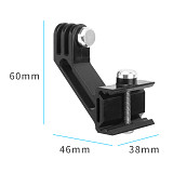 BGNing Plastic 20MM Rail Mount Holder with Adjustment Screw Pole for Picatinny Rail Mount Compatible with Insta360 ONE R/X2,GoPro 9/8/MAX, SJCAM, OSMO Action Camera