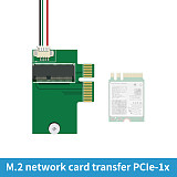 XT-XINTE M.2 Network Card to PCIE-1X Adapter Card for NGFF SSD Network Card Adapter for Desktop PCI Express 1X Converter Card