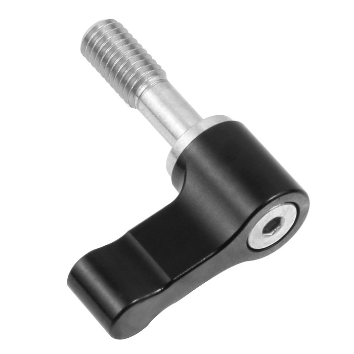 BGNing 2Pcs Knob Screw with M5 Male Threading Rotating Adjustable Thumb Lever Screw 17mm Length CNC M5 Screw Stainless Steel L Shape Locking Wrench