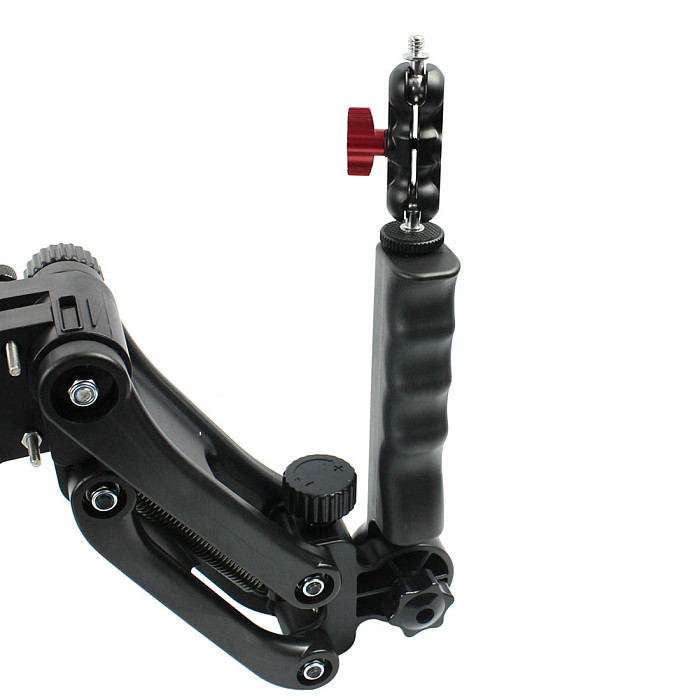 Universal Handheld Gyroscope Stabilizer Spring 5-axis Shock Absorber with 75mm Dual 1/4 Ball Head Mount For SLR Camera Micro SLR