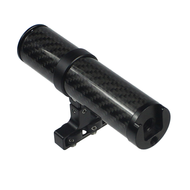 Feichao Camera Top Handle Grip Carbon Fiber & Aluminum Alloy 90 Rotatable Side Handgrip Cold Shoe Mount 1/4  3/8  for DSLR Smartphone Cage Monitor Lights Camcorder Stabilizing Accessories