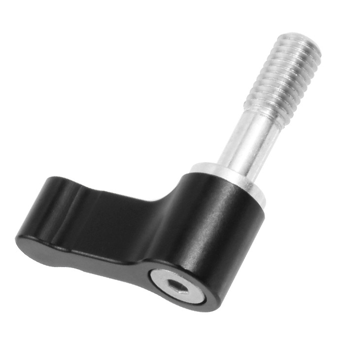 BGNing 2Pcs Knob Screw with M5 Male Threading Rotating Adjustable Thumb Lever Screw 17mm Length CNC M5 Screw Stainless Steel L Shape Locking Wrench