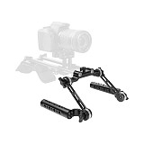BGNING Adjustable ARRI Rosette Hand Grips w/ M6 Extension Arm for DSLR Camera Shoulder Rig Mounting Clamp 15mm Rail Follow Focus System