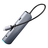 JEYI USB C Type C Docking Multi Ports HDMI-compatible SD TF 3.5mm Audio Laptop Docking Station HUB 4K@30Hz Adapter for MacBook