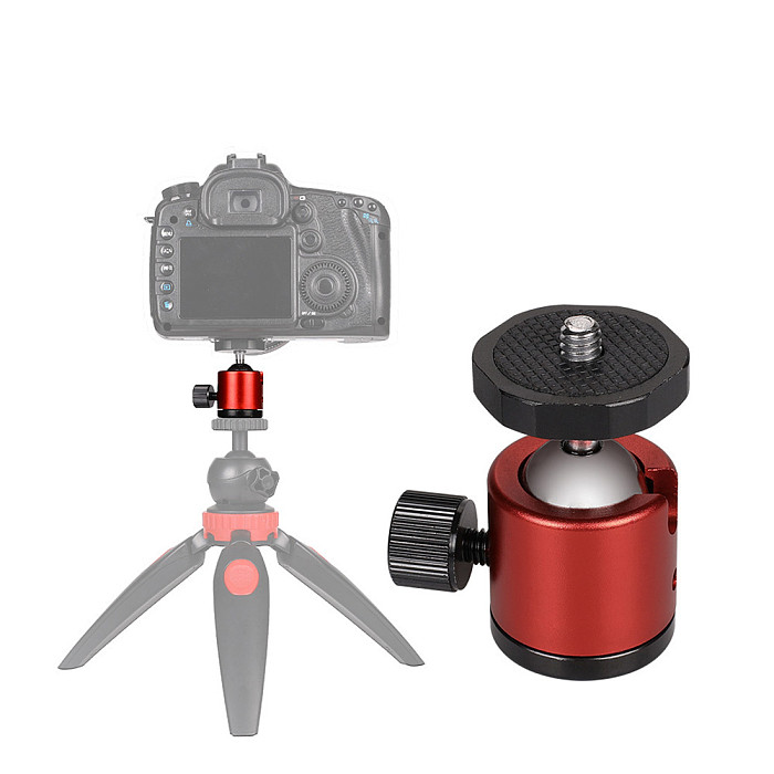 FEICHAO Mini Ball Head 1/4  Mount for Camera Tripod Spherical Universal for Canon Nikon DSLR Camera SLR Mount Stand for Camera Tripod