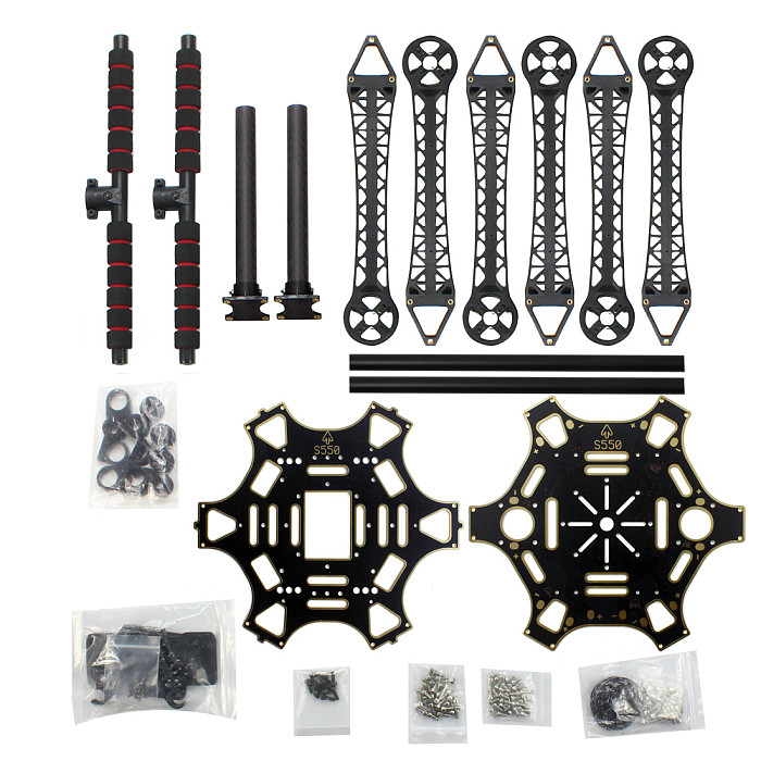 Full Set RC Drone 6-axis Aircraft Kit HMF S550 Frame 6M GPS APM 2.8 Flight Control AT10 Transmitter