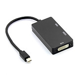 3 in 1 Mini Display Port DP Male to HDMI DVI VGA Cable Adapter Converter Support 1080P Thunderbolt for Apple Macbook Pro Dell