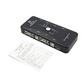 XT-XINTE 4 Ports USB 2.0 KVM Switcher VGA SVGA Switch Box Adapter Connector for Mouse/Keyboard/Printer Video Monitor 1920x1440