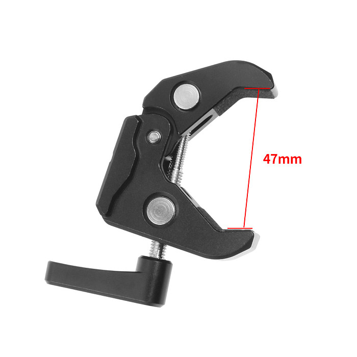 U-Shape Super Clamp Crab Claw w/ 1/4 3/8 ARRI Thread Magic Arm for Flash Light Microphone DSLR Camcorder Tripod Monitor