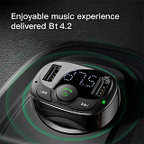 Baseus New Wireless FM Transmitter 3.4A Car USB Charger Adapter  MP3 Player  Portable