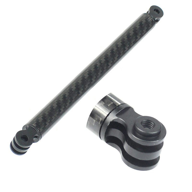 BGNing Carbon Fiber Handle Magic Arm Extension Selfie Tripod 1/4 Tripod Adapter Rods for GoPro13 Insta360 ONE RCamera Monitor Light Vlog