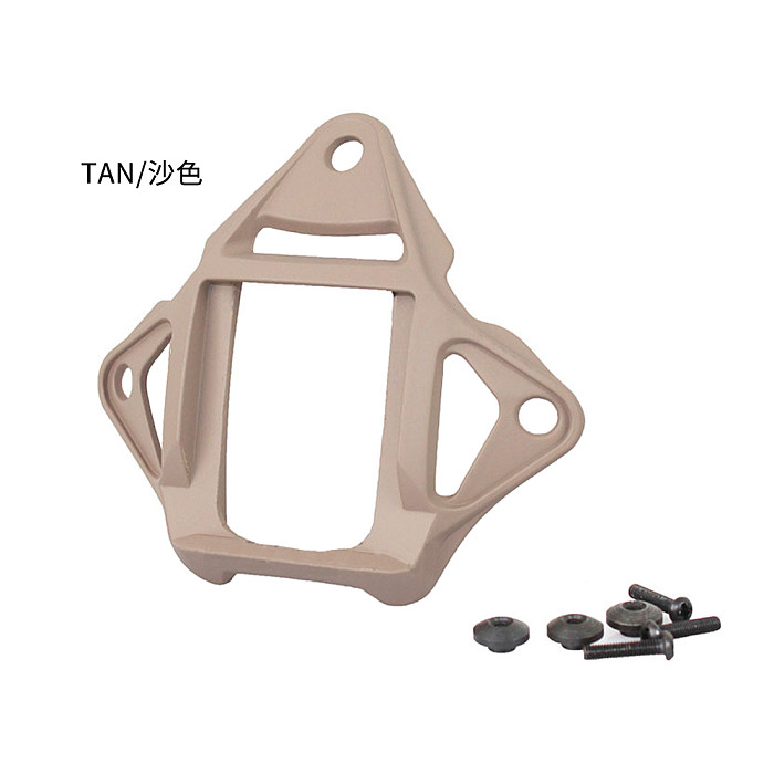 QWINOUT Aluminum Alloy Metal Helmet Base 3 Hole NVG Mount for FAST AF Helmet Bracket Helmet Accessories