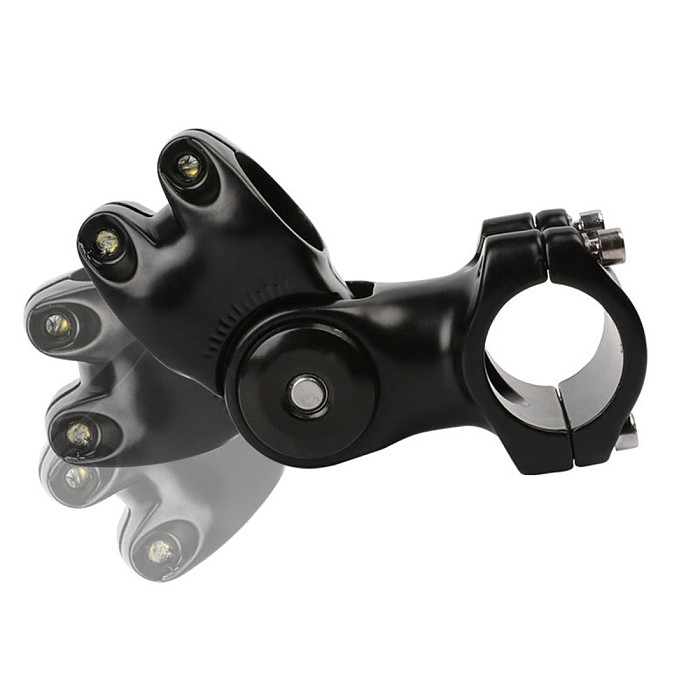 BGNING Aluminum Alloy Bicycle Mountain Bike Stem Adjustable Angle Stem for 31.8mm Handlebar for MTB Road City Bike Bicycle Part Rise Extender