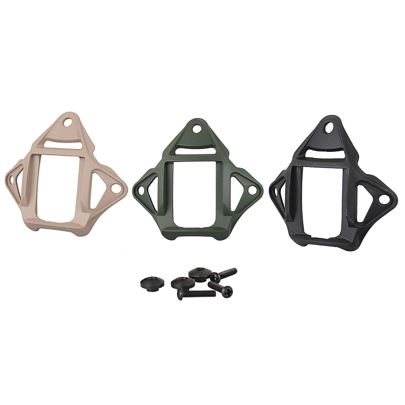 QWINOUT Aluminum Alloy Metal Helmet Base 3 Hole NVG Mount for FAST AF Helmet Bracket Helmet Accessories