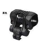 QWINOUT 25mm Tactical Helmet Flashlight Holder Torch Clip Rail Clamp Mount For Picatinny 20mm Rail