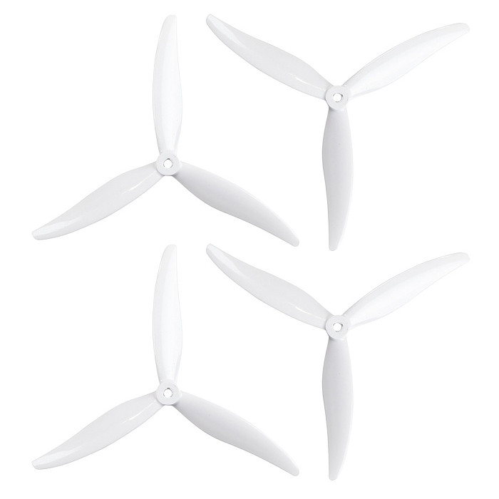 2 pairs/4 pairs GEMFAN 7035-3p 3 blades PC material 3.5 inch propeller cw ccw 6.5g black/white For traversing machine propeller