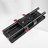 FEICHAO Quick Rlease Baseplate Kit with 15mm Rail Clamp 300mm Rods 1/4  3/8  Arri Dovetail Mount for BMPCC 4K DSLR Camera Follow Focus