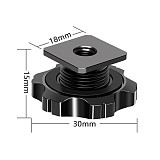 FEICHAO Universal DLSR 1/4  Tripod Mount Screw Black Mic to Flash Hot Shoe Adapter Stand for Camera Cage Monitor Photo Studio Accessory