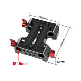 FEICHAO Quick Rlease Baseplate Kit with 15mm Rail Clamp 300mm Rods 1/4  3/8  Arri Dovetail Mount for BMPCC 4K DSLR Camera Follow Focus