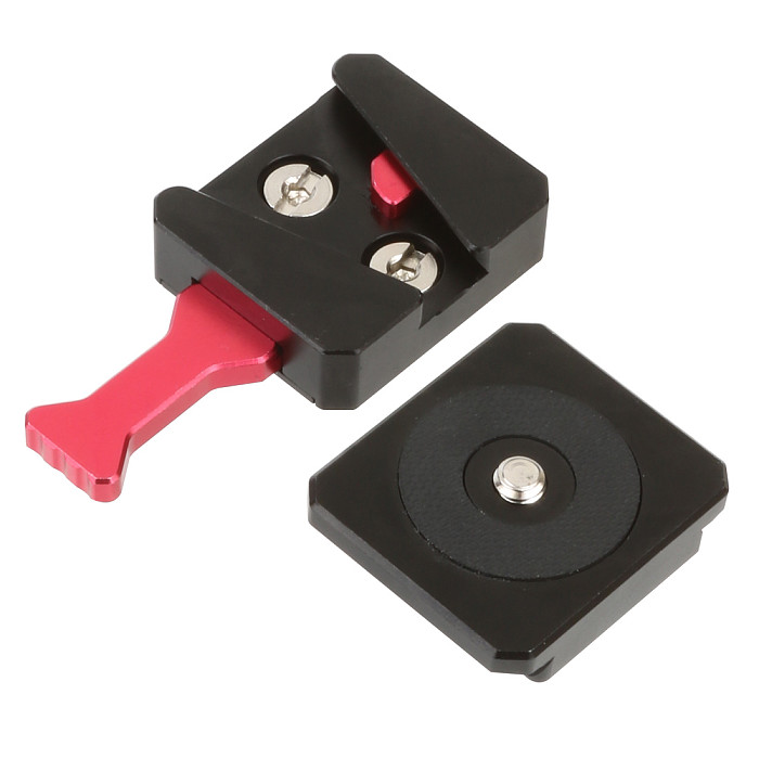 FEICHAO Multifunction Aluminum Alloy Camera Support Quick Release Plate V Mount Battery Board with 1/4 Screw for DSLR Photo Accessories