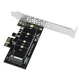 XT-XINTE M.2 Key M Adapter Card PCI Express 3.0 1X Expansion Card Converter Riser Card for M2 NVMe 2230 2242 2260 2280 Size SSD