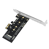 XT-XINTE M.2 Key M Adapter Card PCI Express 3.0 1X Expansion Card Converter Riser Card for M2 NVMe 2230 2242 2260 2280 Size SSD