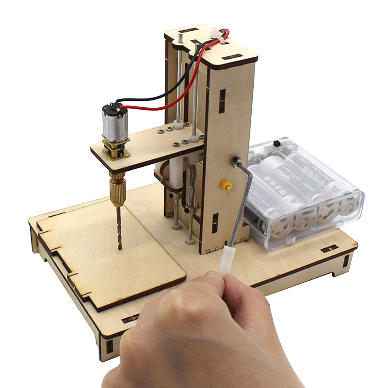 FEICHAO Steam Toys For Children Educational Science Experiment Technology Toy Set DIY Wood Drill Kids Toys for 1-3mm Wood Plastic Board