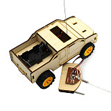 FEICHAO DIY Wooden Assembly Electric RC Car Model Kit Physical Science Experiments Technology Educational Toys For Child Gifts