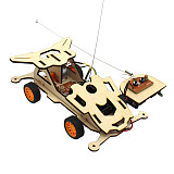 FEICHAO STEAM Toys for Children Educational Science Experiment Technology Toy 2CH DIY Remote Control Electric Wooden Car Model Kids Toys